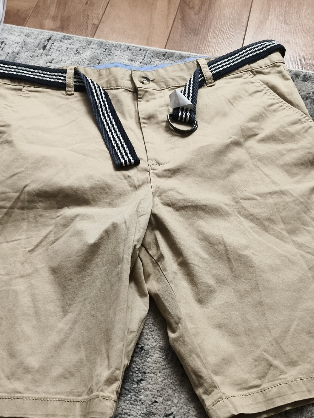Men's Khaki Cotton Chino Shorts - Casual Everyday Wear